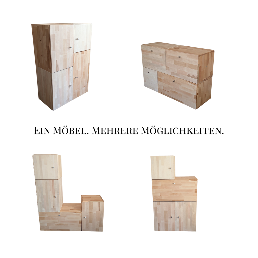 MOVE COMPACT - Modulares Set aus Massivholz | mehrfach zerlegbar & flexibel erweiterbar
