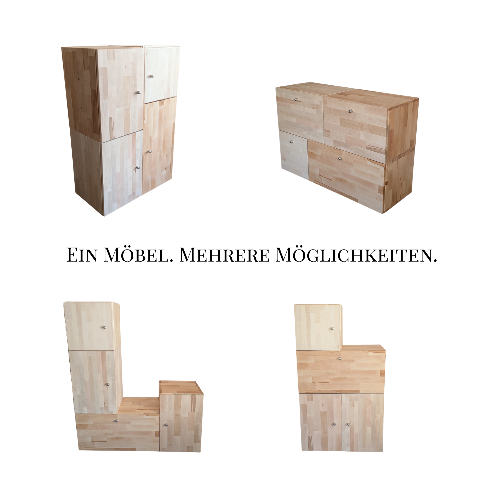 MOVE COMPACT - Modulares Set aus Massivholz | mehrfach zerlegbar & flexibel erweiterbar