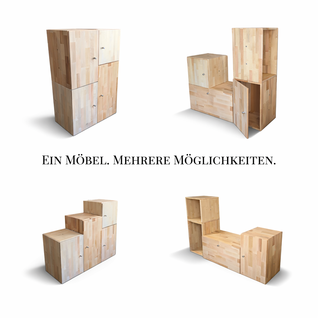 MOVE COMPACT - Modulares Set aus Massivholz | mehrfach zerlegbar & flexibel erweiterbar