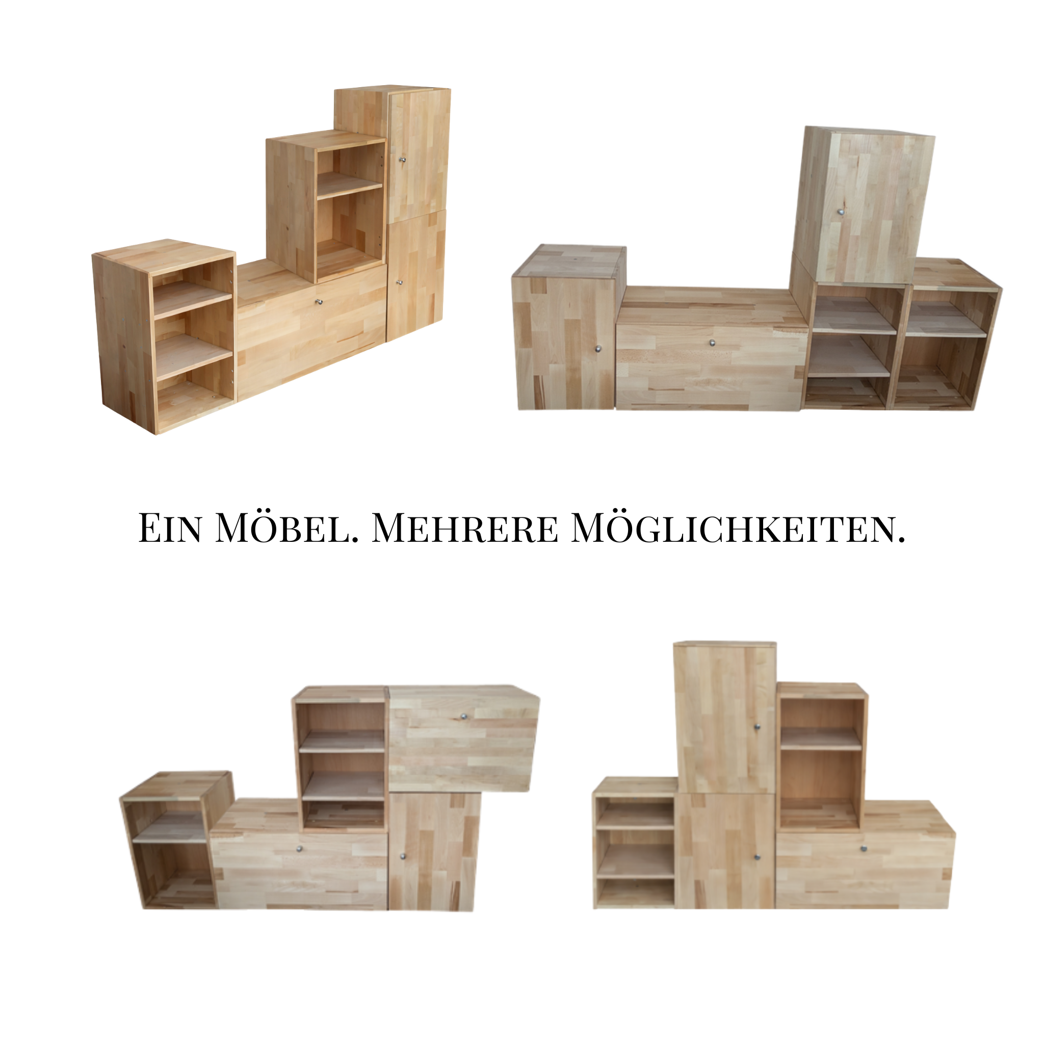 MOVE LIVING - Modulares System aus Massivholz | Wohnen & Homeoffice – flexibel erweiterbar