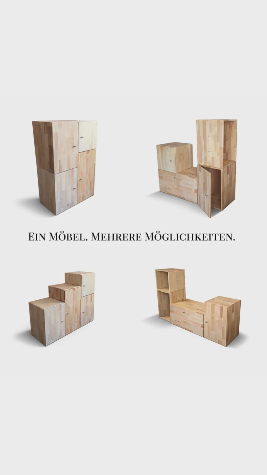 MOVE LIVING - Modulares System aus Massivholz | Wohnen & Homeoffice – flexibel erweiterbar